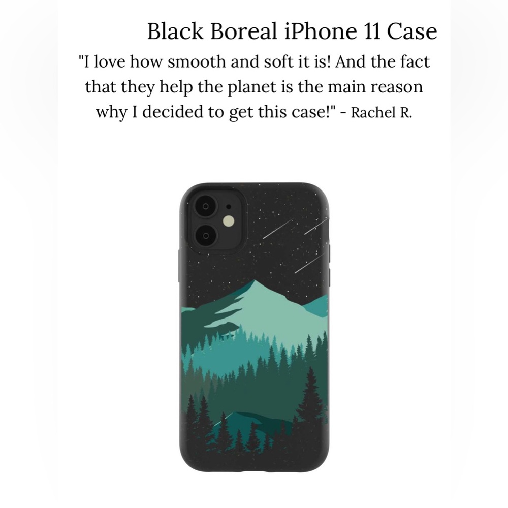 NWT Pela Black Boreal iPhone 11 case